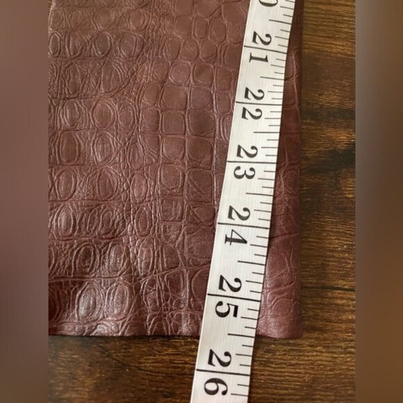 COMMANDO brown XS Croc-effect high-rise faux-leather leggings slimming - Picture 15 of 16